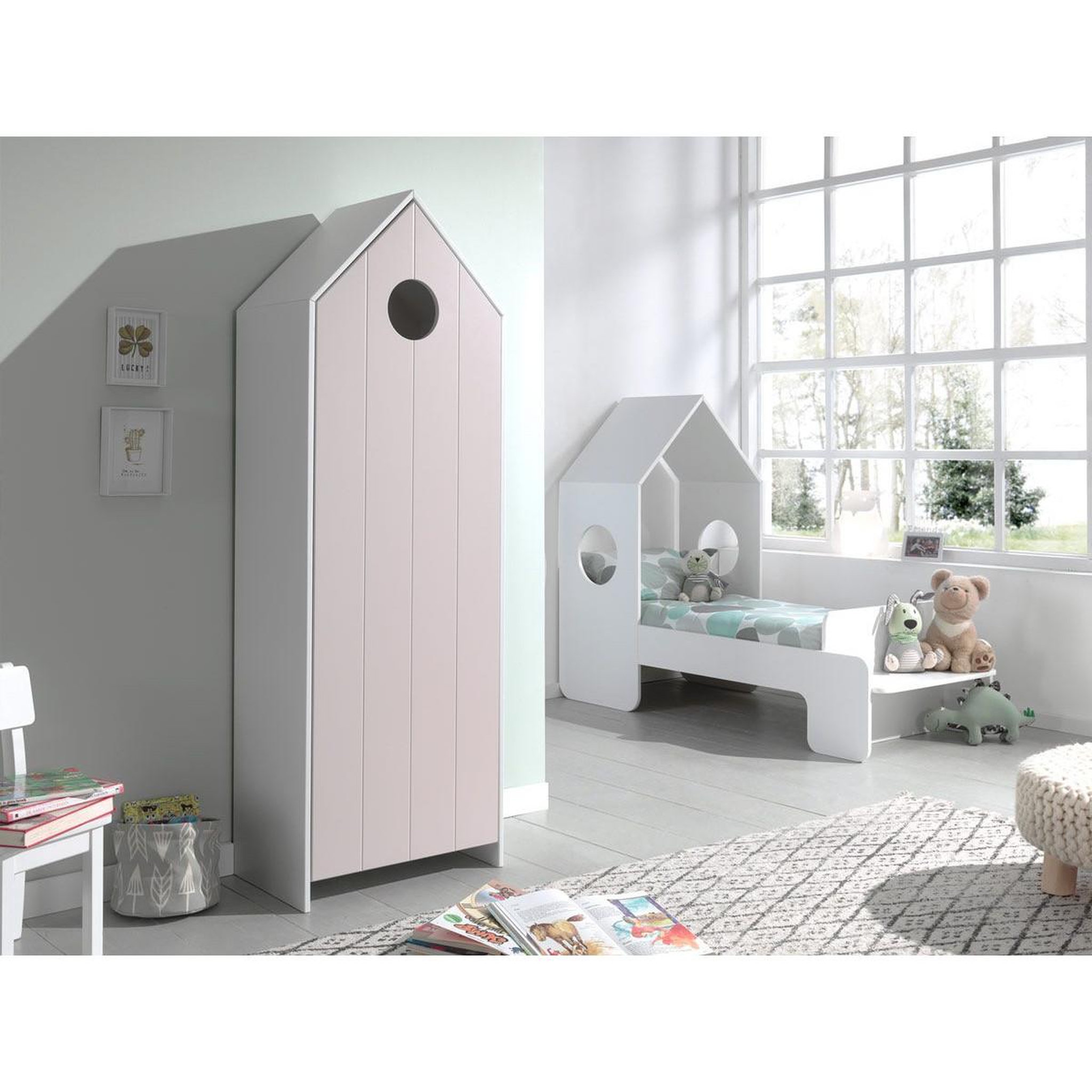 Voir la diapositive 3 : Paris Prix Armoire enfant 4 niveaux  casami  171cm rose