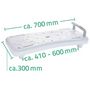 Voir la diapositive 5 : RIDDER RIDDER Siege et etagere de baignoire avec poignee Blanc A0040101