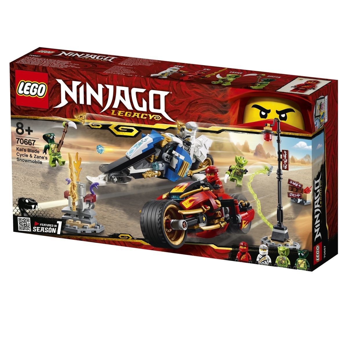 LEGO Ninjago 70667 - La moto de Kai et le scooter des neiges de Zane