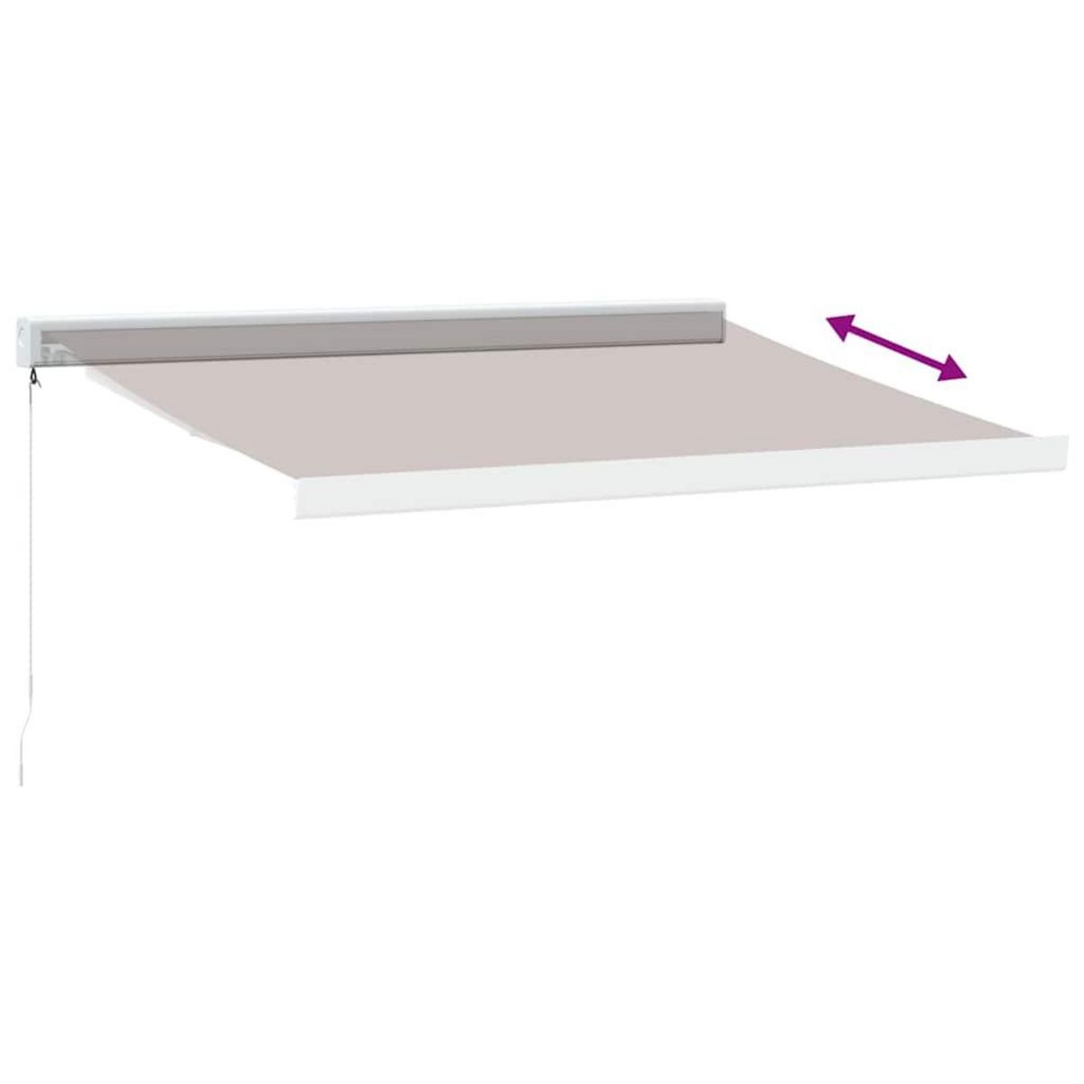 VIDAXL Auvent manuel retractable marron 300x250 cm