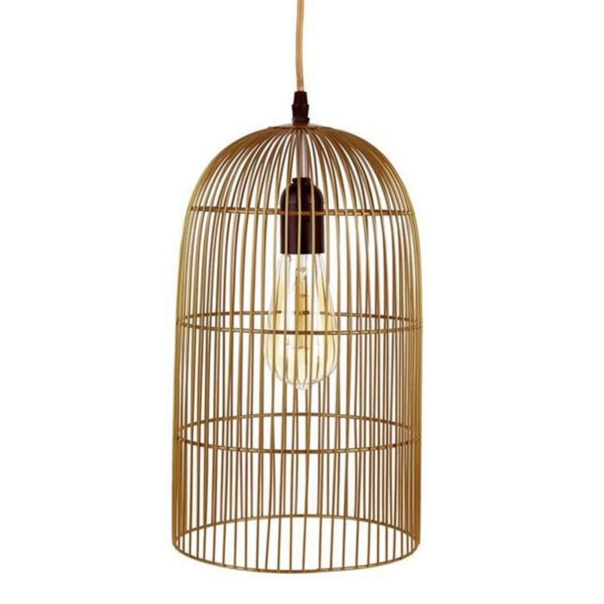 Paris Prix Lampe Suspension  Haute Cage  38cm Cuivre