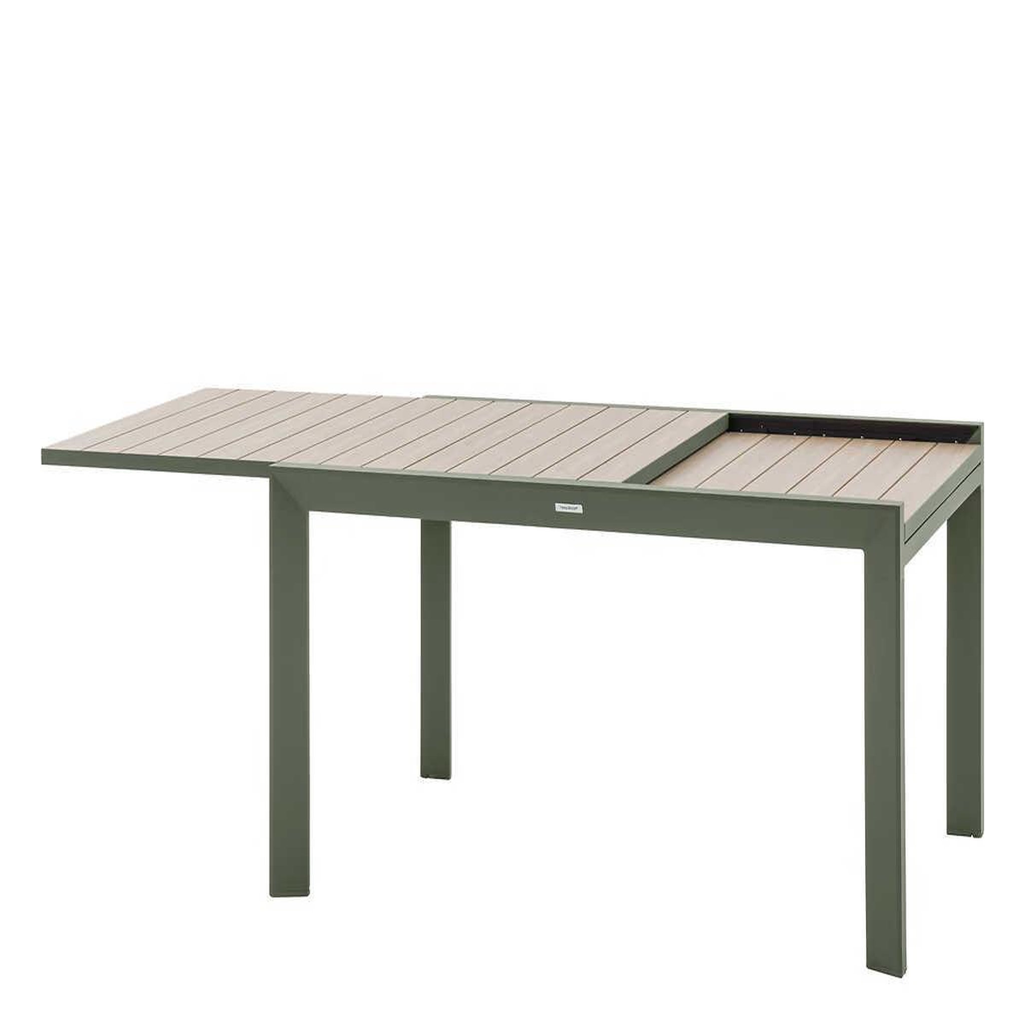 Voir la diapositive 4 : HESPERIDE Table de jardin rectangulaire extensible coulissante Evasion Lin/Vert Laurier 8/10 places - Hespéride