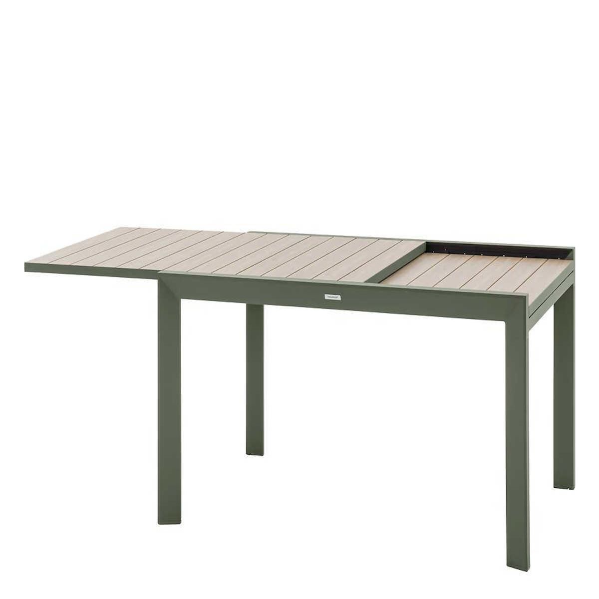 HESPERIDE Table de jardin rectangulaire extensible coulissante Evasion  8/10 places lin et laurier - Hespéride