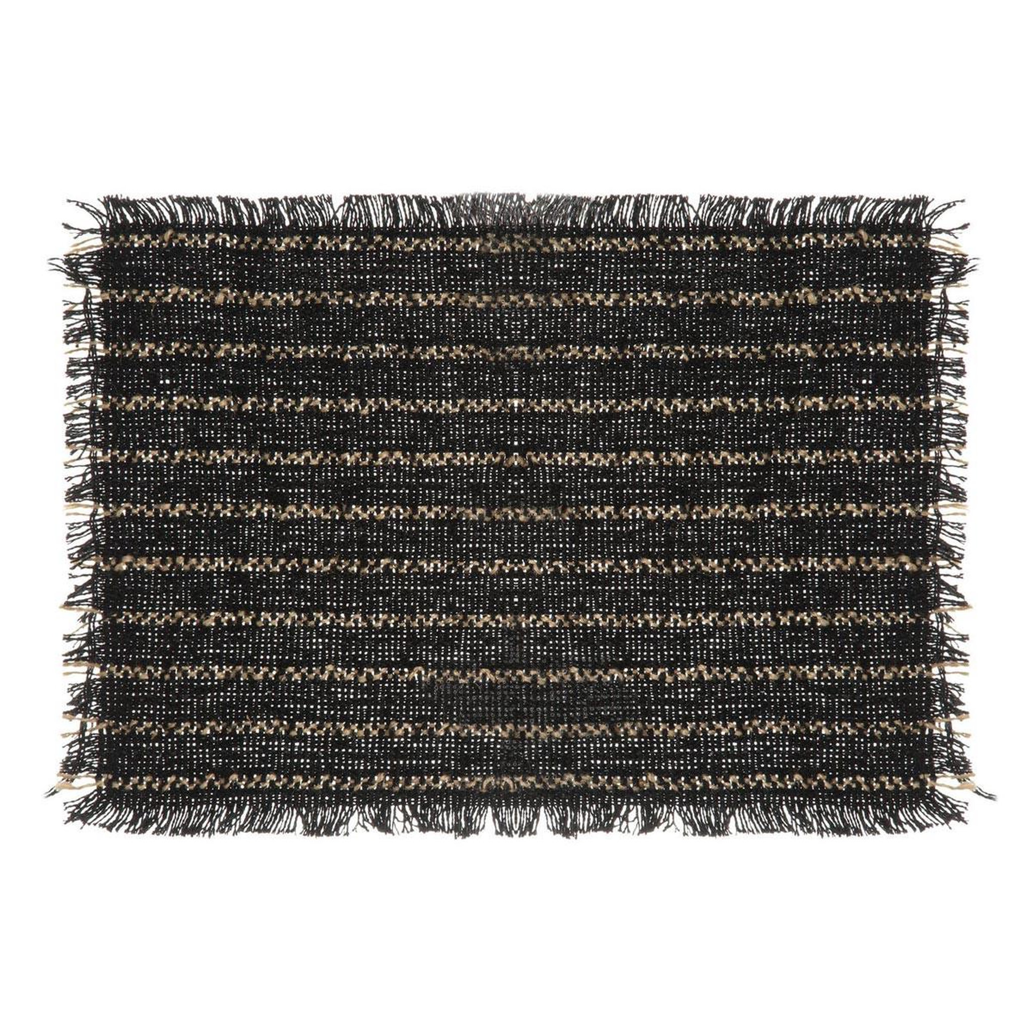 SECRET DE GOURMET Set de Table Déco  Jute  30x45cm Noir
