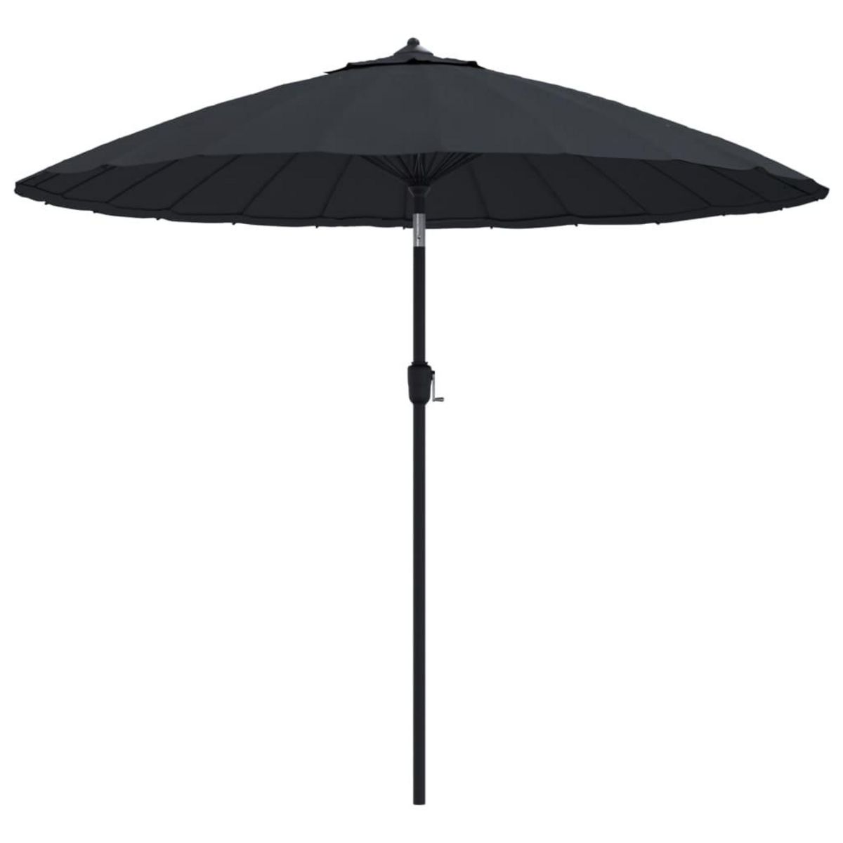 VIDAXL Parasol d'exterieur avec mat en aluminium 270 cm noir
