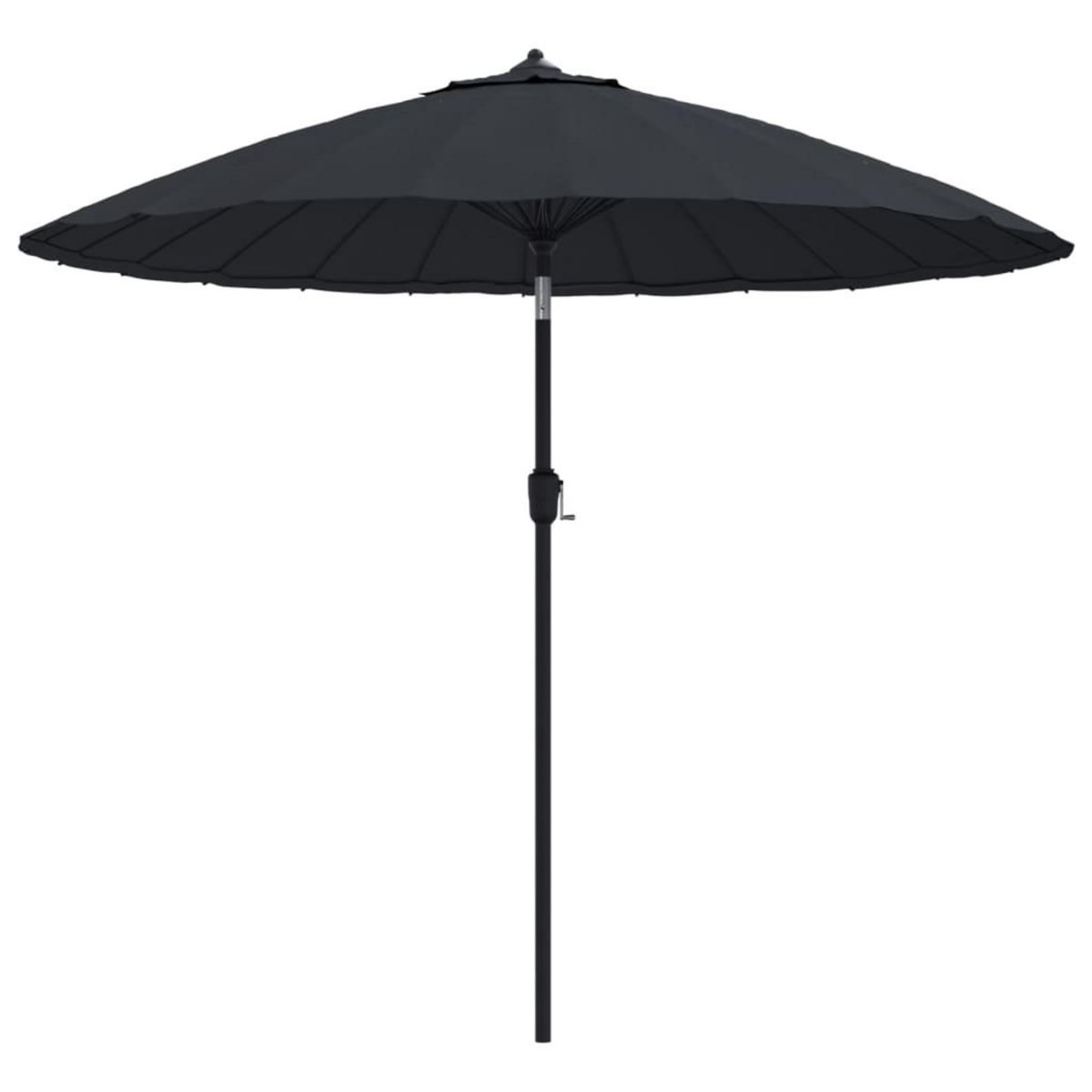 VIDAXL Parasol d'exterieur avec mat en aluminium 270 cm noir