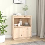 VIDAXL Buffet 60x34x75 cm Bois massif de pin