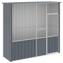 Voir la diapositive 2 : VIDAXL Cage a oiseaux anthracite 215x78x200 cm acier galvanise