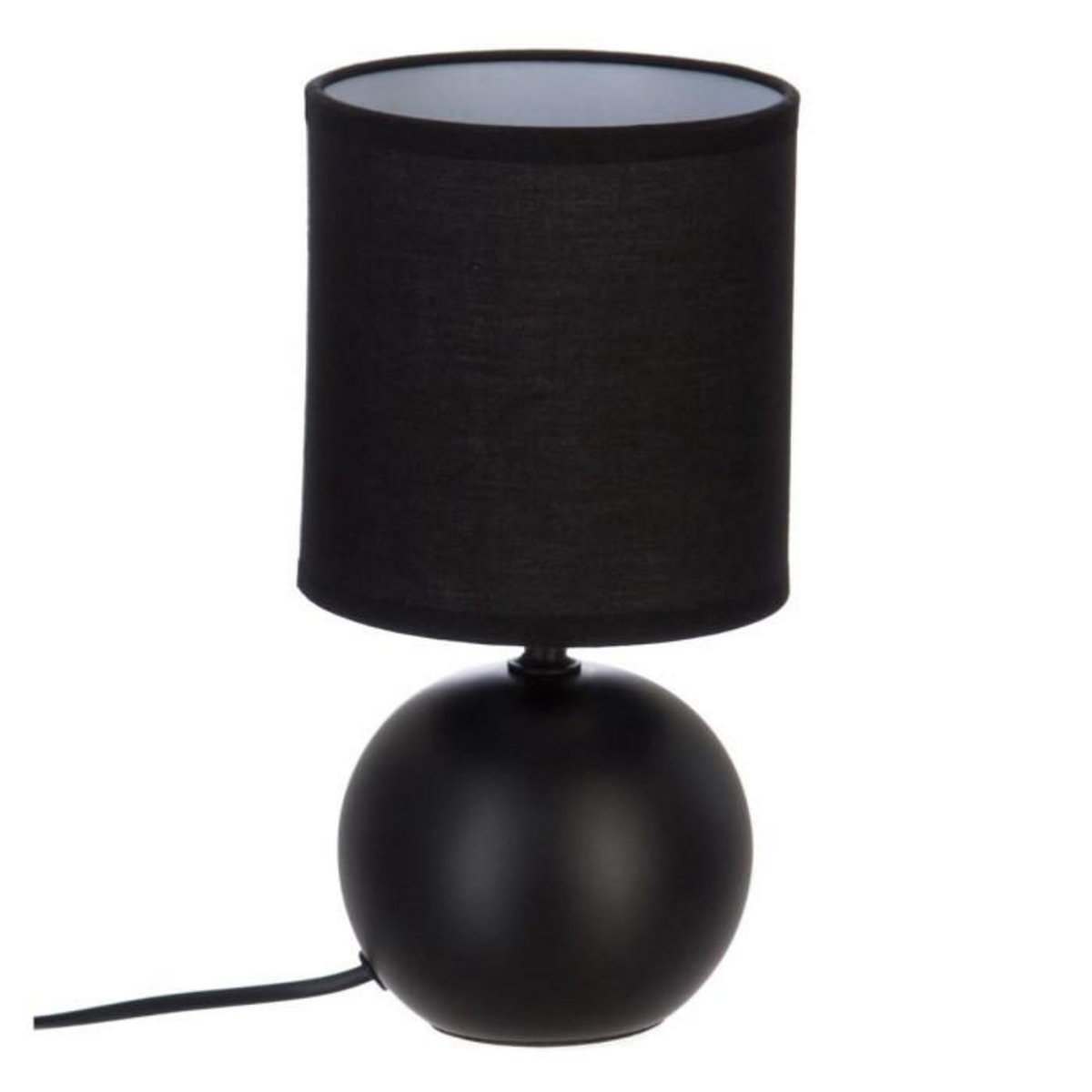 ATMOSPHERA Lampe à Poser Céramique  Boule  25cm Noir