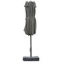 Voir la diapositive 3 : OUTSUNNY Parasol de jardin XXL dim. 4,6L x 2,7l x 2,4H m ouverture fermeture manivelle pied & contrepoids inclus acier polyester haute densité gris