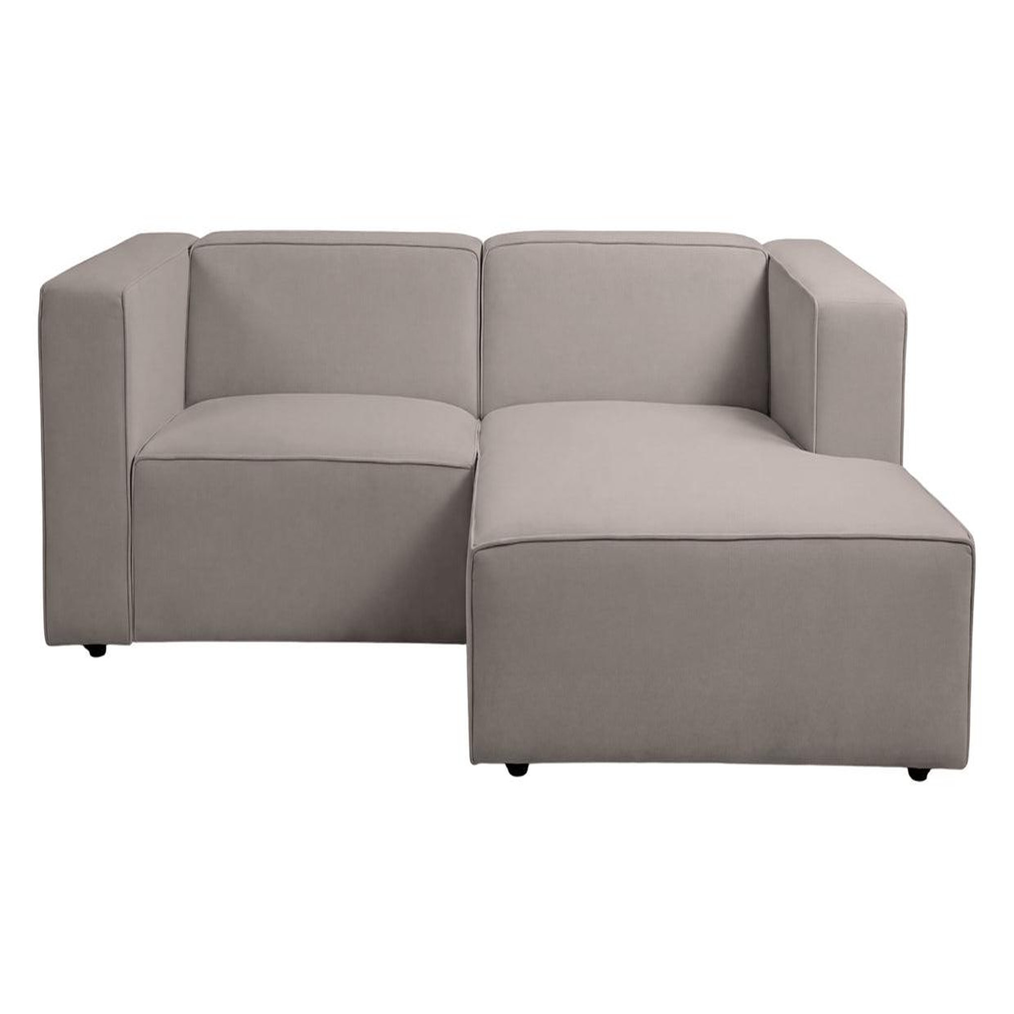 Voir la diapositive 1 : CASANOVA PARIS Basil - canapé d'angle tissu lisse 4 places