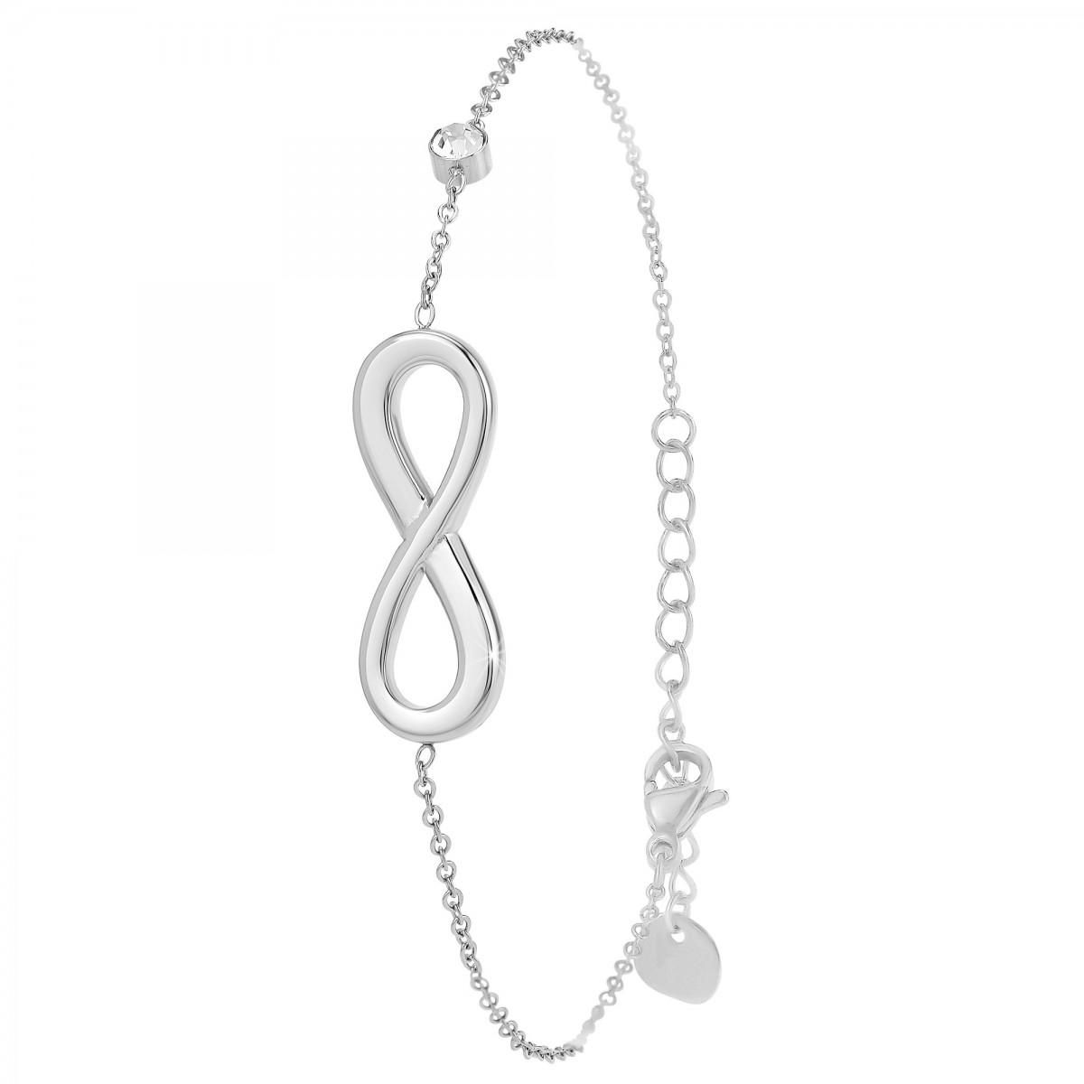 SC CRYSTAL Bracelet infini par SC Crystal orné d'un Cristal scintillant