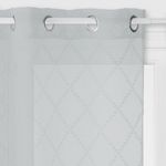 ATMOSPHERA Voilage design jacquard Eté Indien. Coloris disponibles : Gris