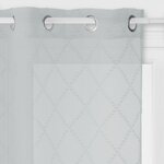 ATMOSPHERA Voilage design jacquard Eté Indien. Coloris disponibles : Gris