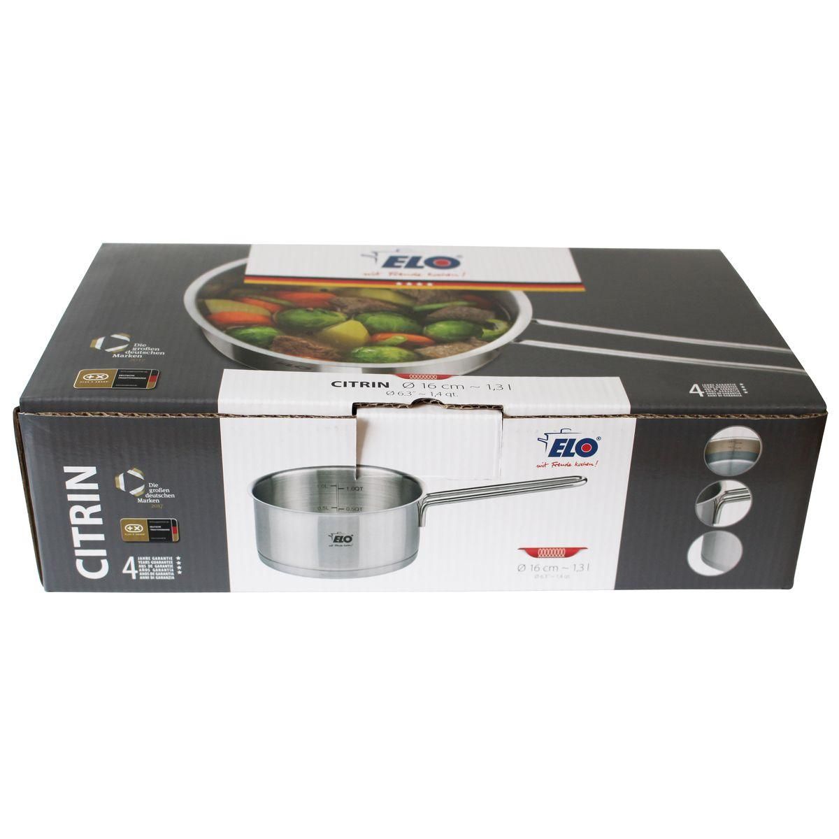ELO Casserole en inox 16 cm capacité 1,3 litres Elo Citrin