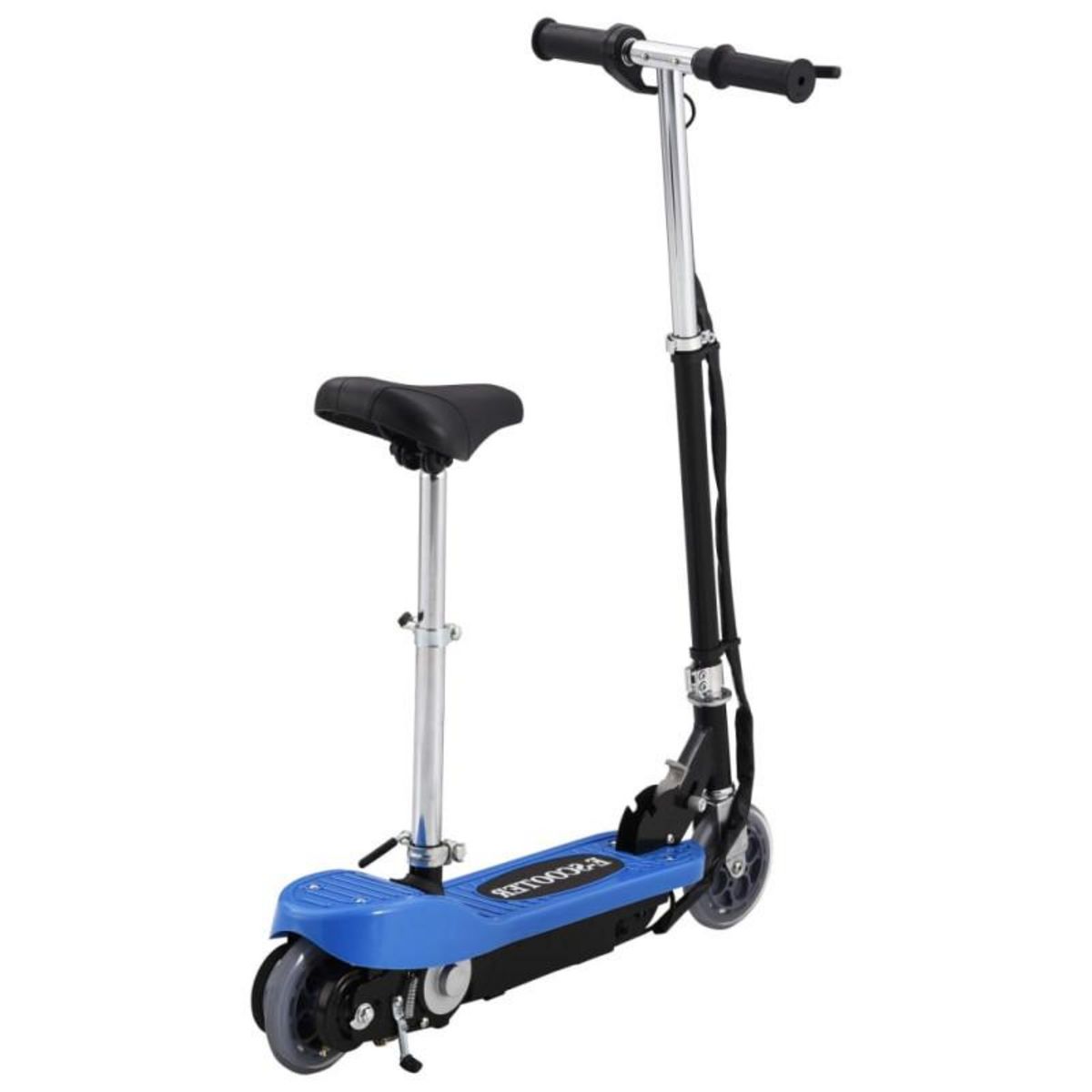 VIDAXL Trottinette électrique avec siège 120 W Bleu