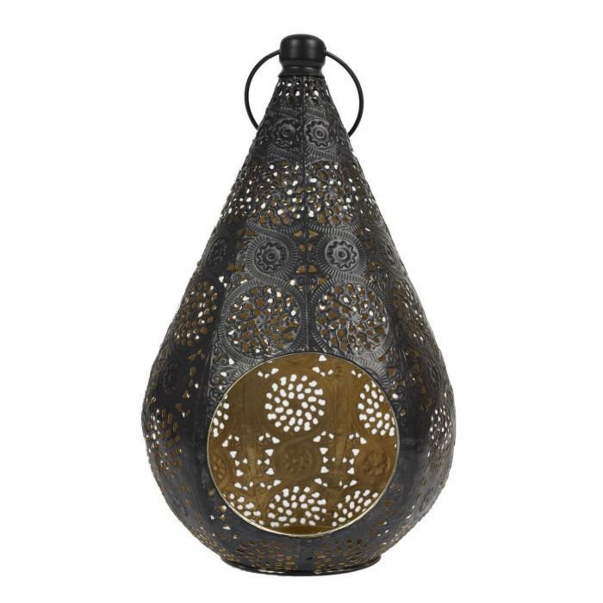 Paris Prix Lanterne en Métal Ajourée  Mirage  33cm Noir