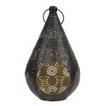 Paris Prix Lanterne en Métal Ajourée  Mirage  33cm Noir