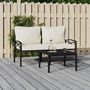 Voir la diapositive 1 : VIDAXL Chaises de jardin et coussins sable lot de 2 62x75x79 cm acier
