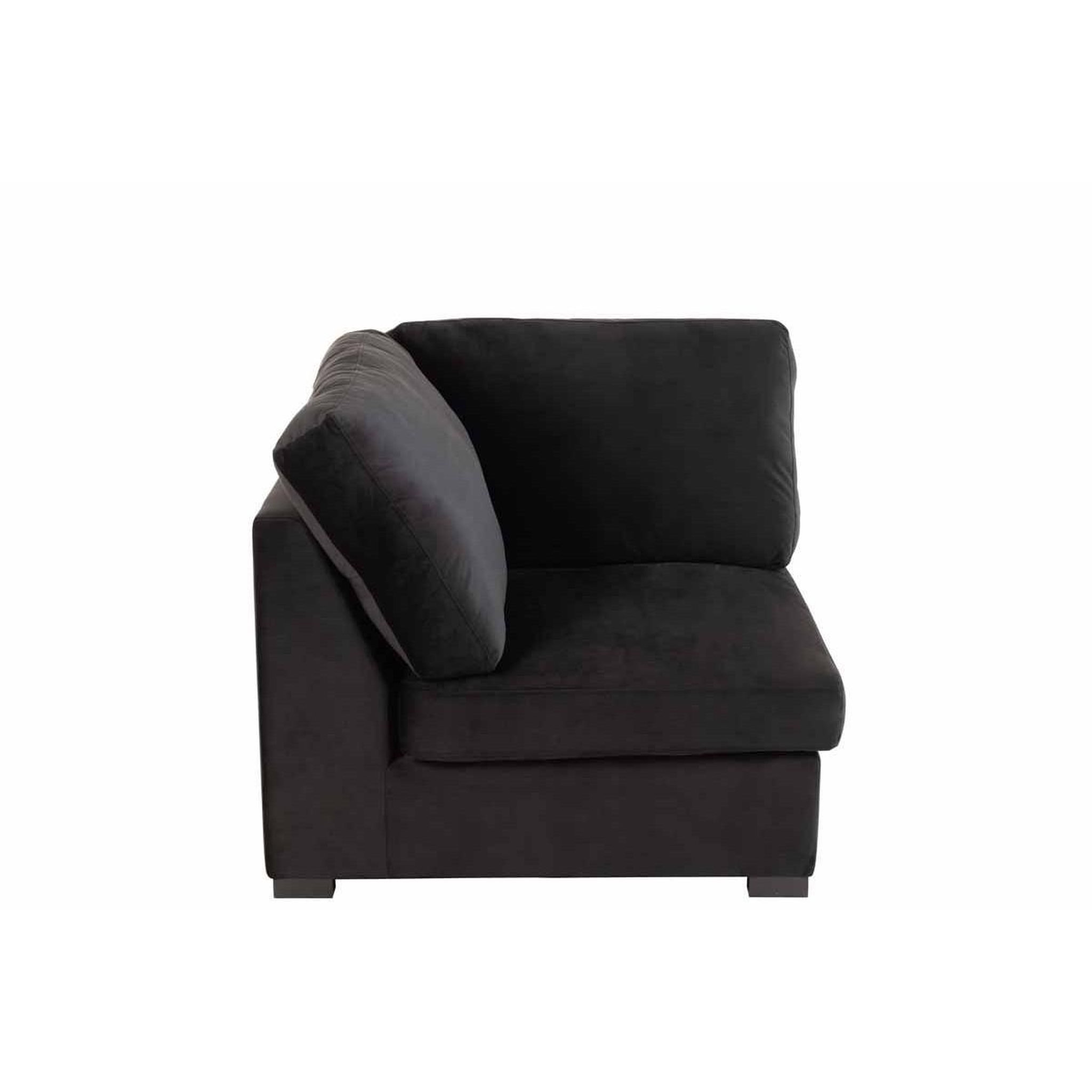 Voir la diapositive 2 : J-LINE Fauteuil design en velours  abosa  108cm noir