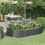 VIDAXL Lit sureleve de jardin Acier galvanise Anthracite