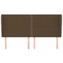 Voir la diapositive 3 : VIDAXL Tete de lit avec oreilles Marron fonce 203x23x118/128 cm Tissu