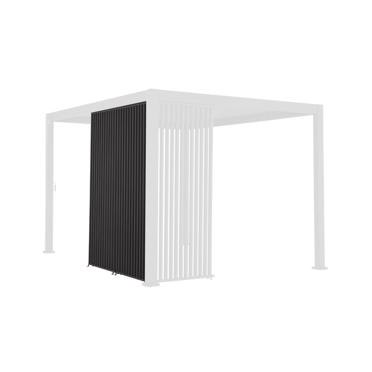 SWEEEK Triomphe persienne verticale 4m. aluminium. panneau brise vue. anthracite