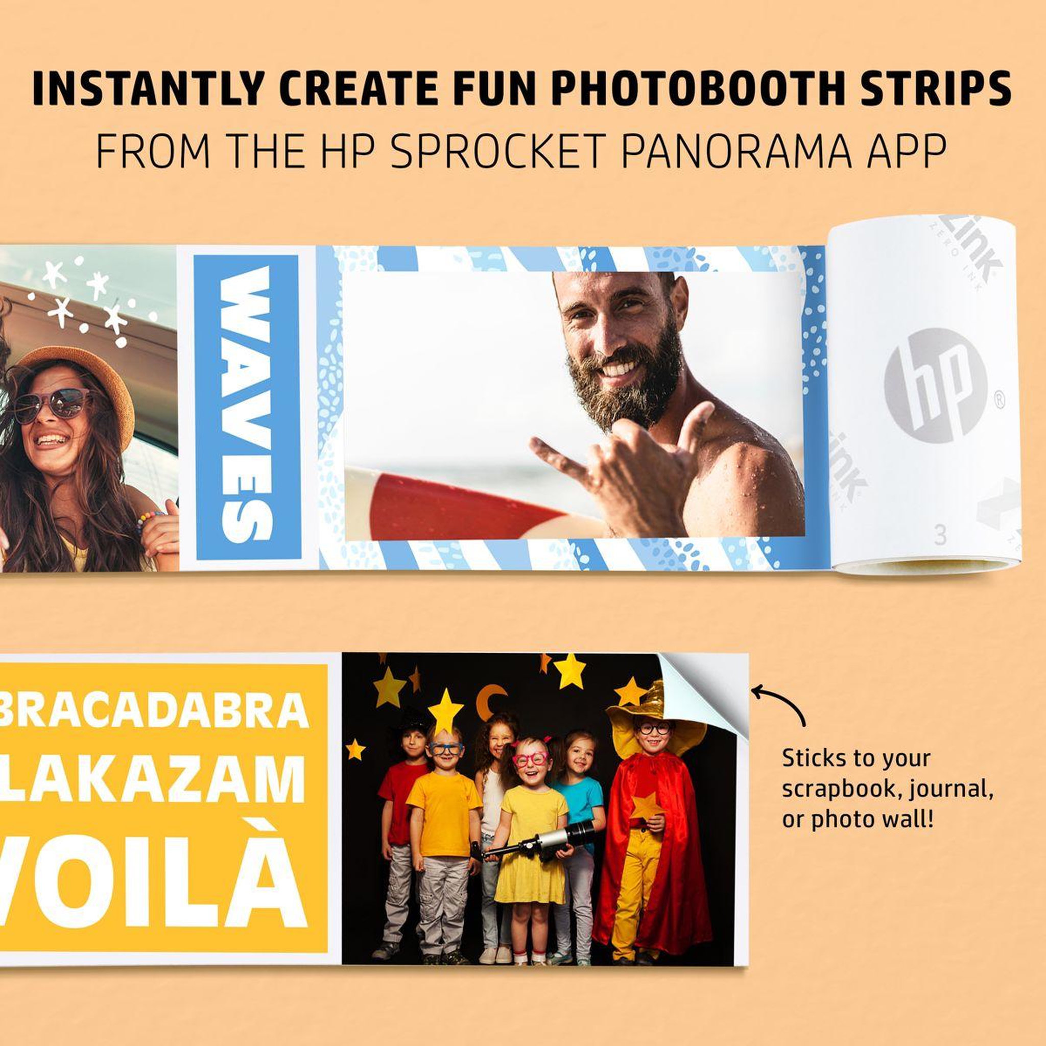 Voir la diapositive 3 : HP Imprimante photo portable Sprocket Panorama Rose