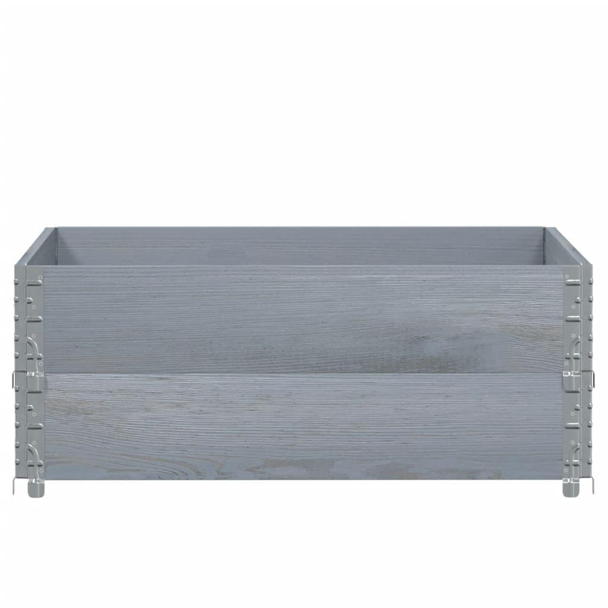 Voir la diapositive 2 : VIDAXL Jardiniere gris 100x100 cm bois de pin massif