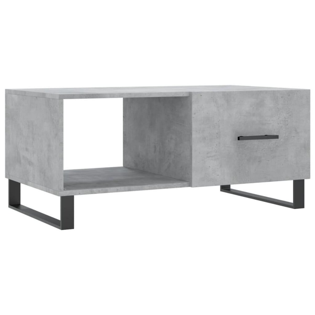 VIDAXL Table basse gris beton 90x50x40 cm bois d'ingenierie