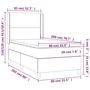 Voir la diapositive 6 : VIDAXL Sommier a lattes de lit avec matelas Gris fonce 80x200 cm Tissu