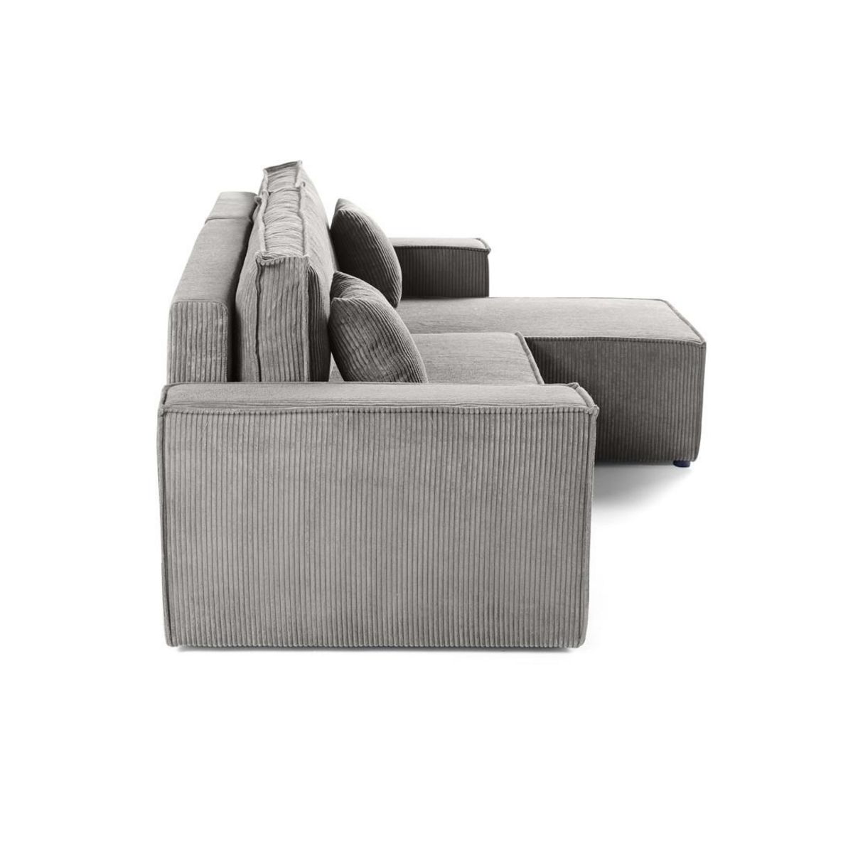 BEST MOBILIER Cezanne - canapé d'angle réversible - 4 places - convertible avec coffre - en velours côtelé