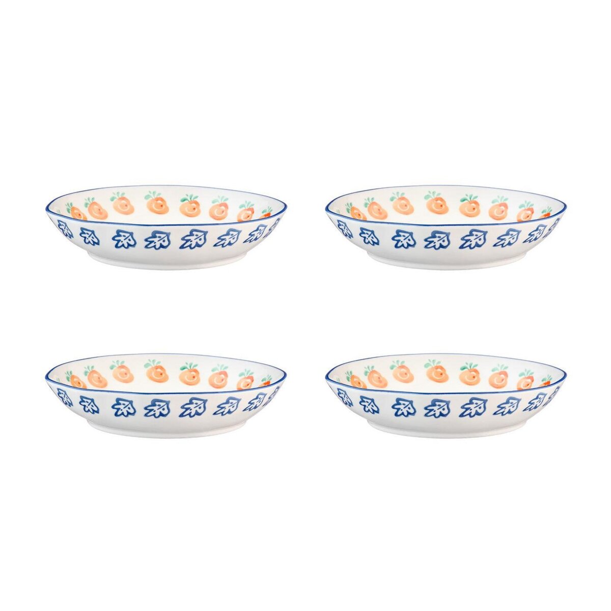 BJORN Assiette creuse NAPOLI Ø21,5cm - 4 pièces - Agrume