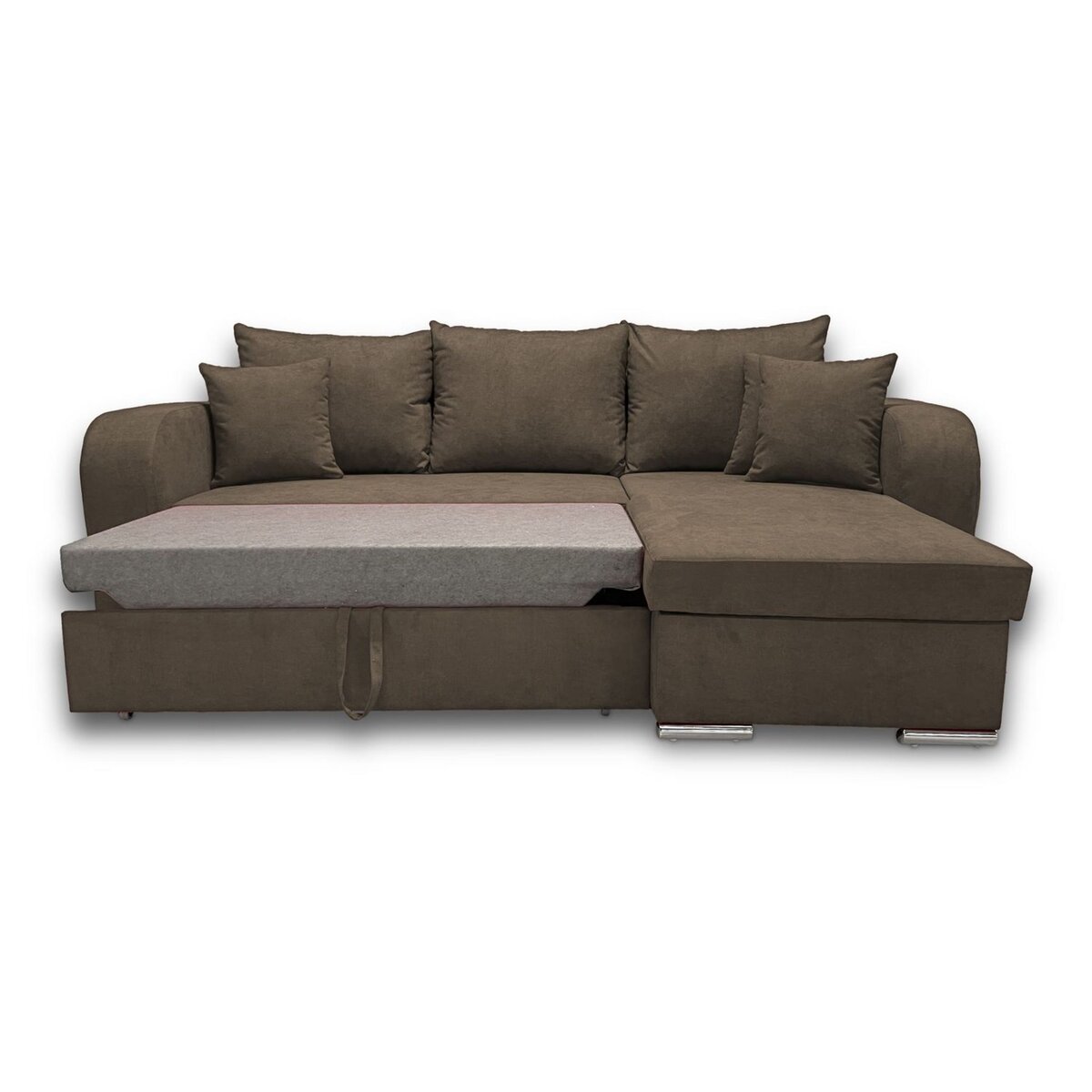 Canapé d'angle convertible réversible 5 places tissu BOB