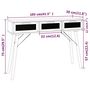 Voir la diapositive 6 : VIDAXL Table console Noir 105x30x75 cm Bois massif pin /rotin naturel