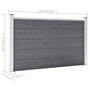 Voir la diapositive 6 : VIDAXL Cloture de jardin WPC 699x106 cm Gris