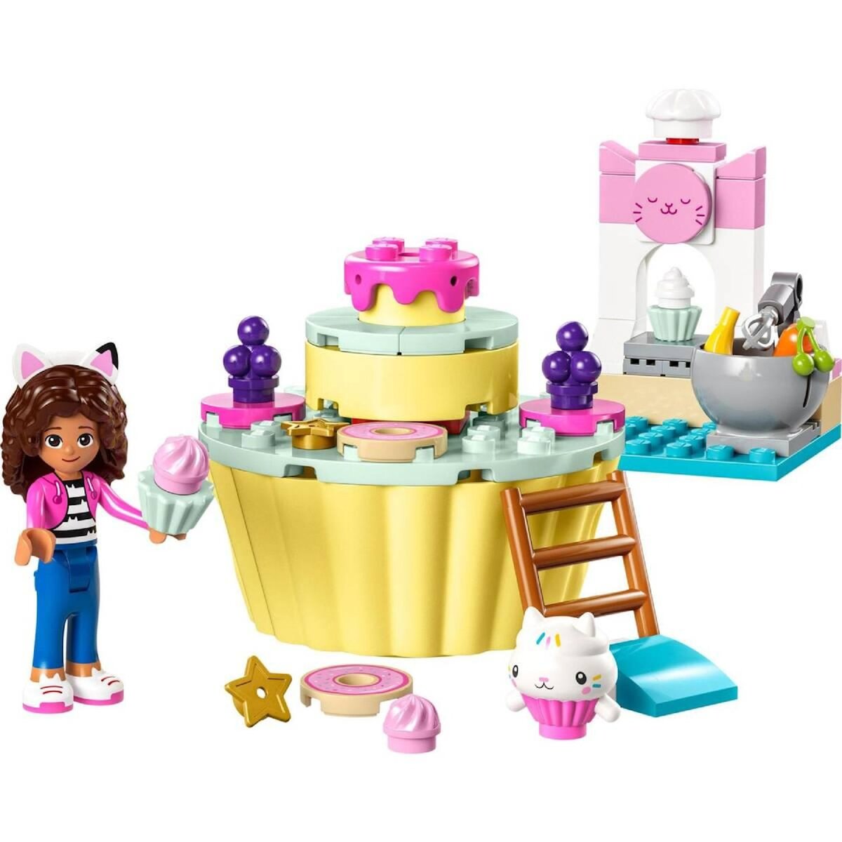 LEGO Gabby et la maison magique 10785 - Praline et P'tichou S'Amusent, Jeu avec Figurines Gabby et le Chat, Cuisine avec Cupcake et Accessoires, Jouets pour Filles et Garçons Dès 4 Ans