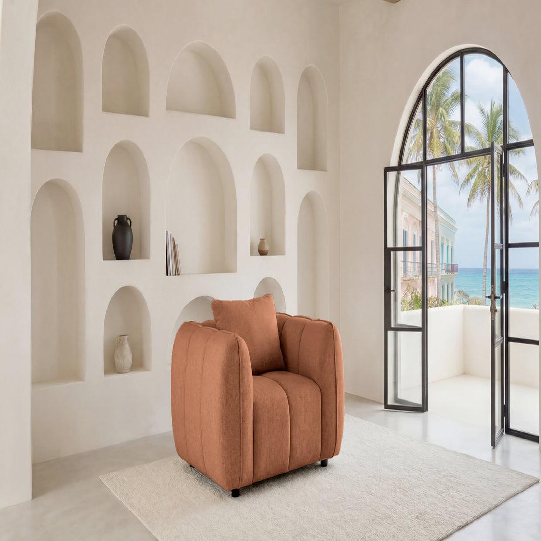 Voir la diapositive 2 : CASANOVA PARIS HAVANA - Fauteuil tissu lisse
