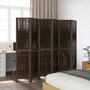 Voir la diapositive 3 : VIDAXL Cloison de separation 6 panneaux marron fonce paulownia massif