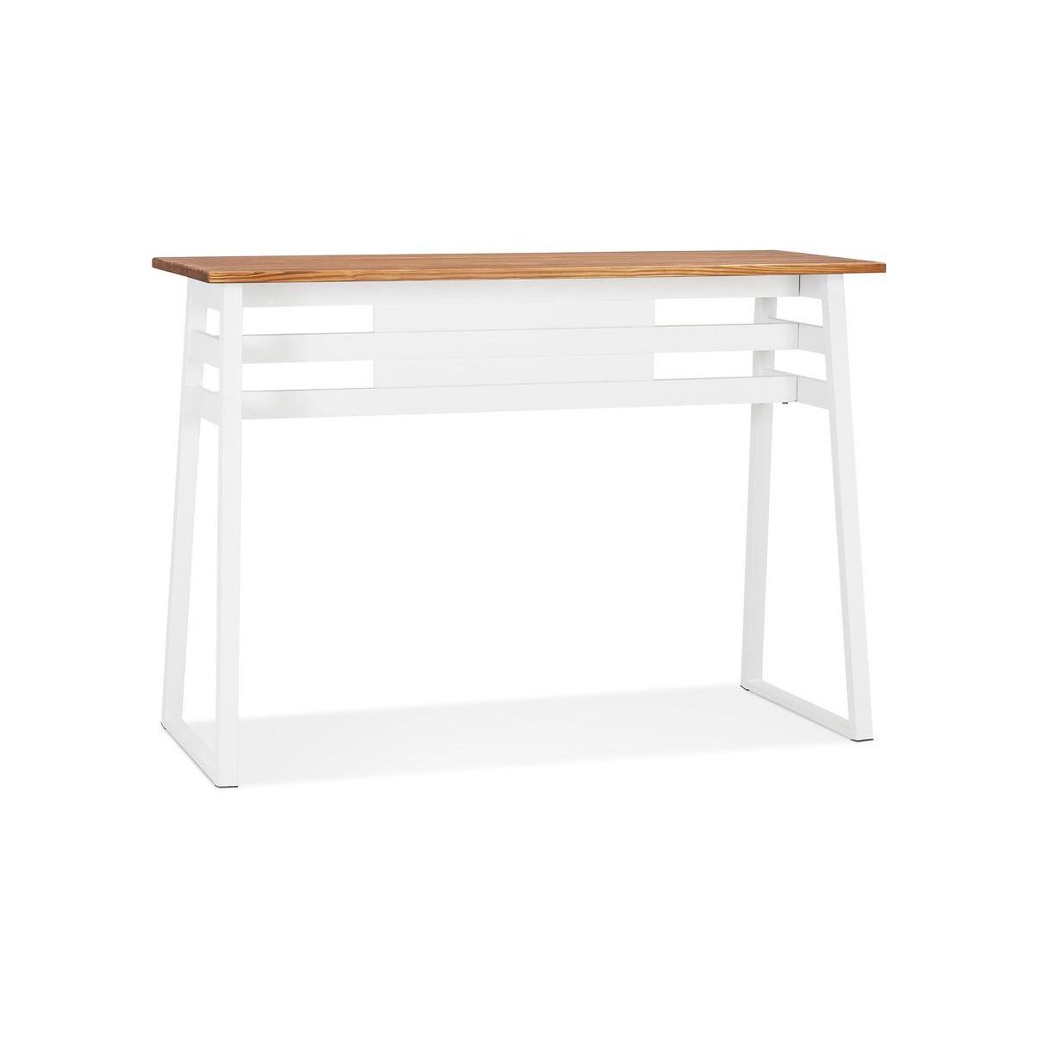 Voir la diapositive 1 : Paris Prix Table de bar en bois design  javier  150cm blanc