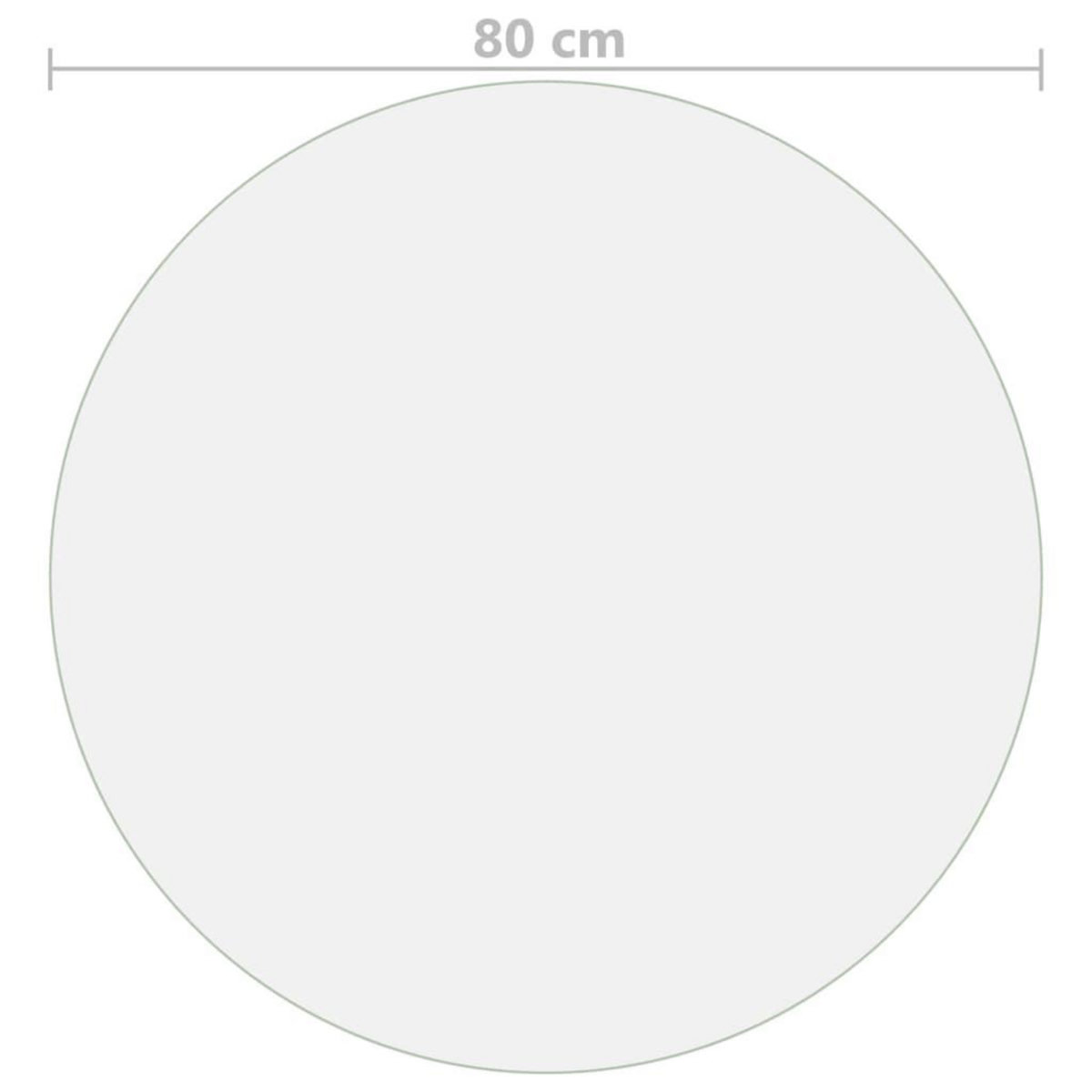 VIDAXL Protecteur de table transparent Ø 80 cm 2 mm PVC
