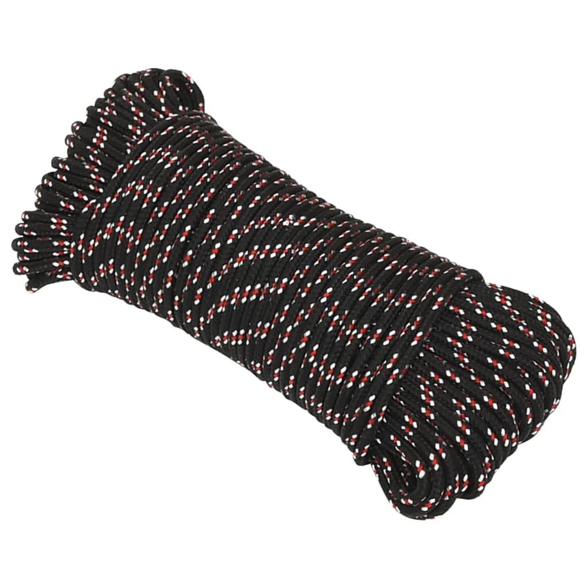 Voir la diapositive 2 : VIDAXL Corde de bateau Noir 3 mm 50 m Polypropylene