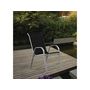 Voir la diapositive 3 : Habitat et Jardin Fauteuil jardin Textilène  Cordoba  - Phoenix - Noir - Lot de 4