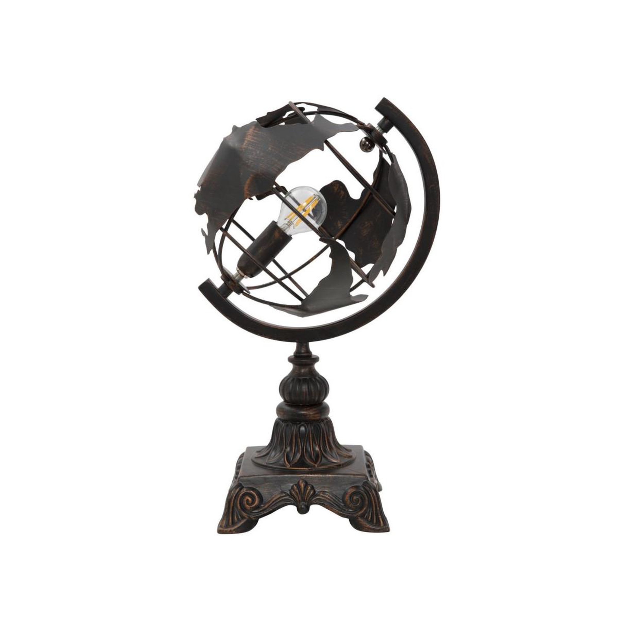 Voir la diapositive 3 : Paris Prix Lampe à poser en métal  world  40cm noir