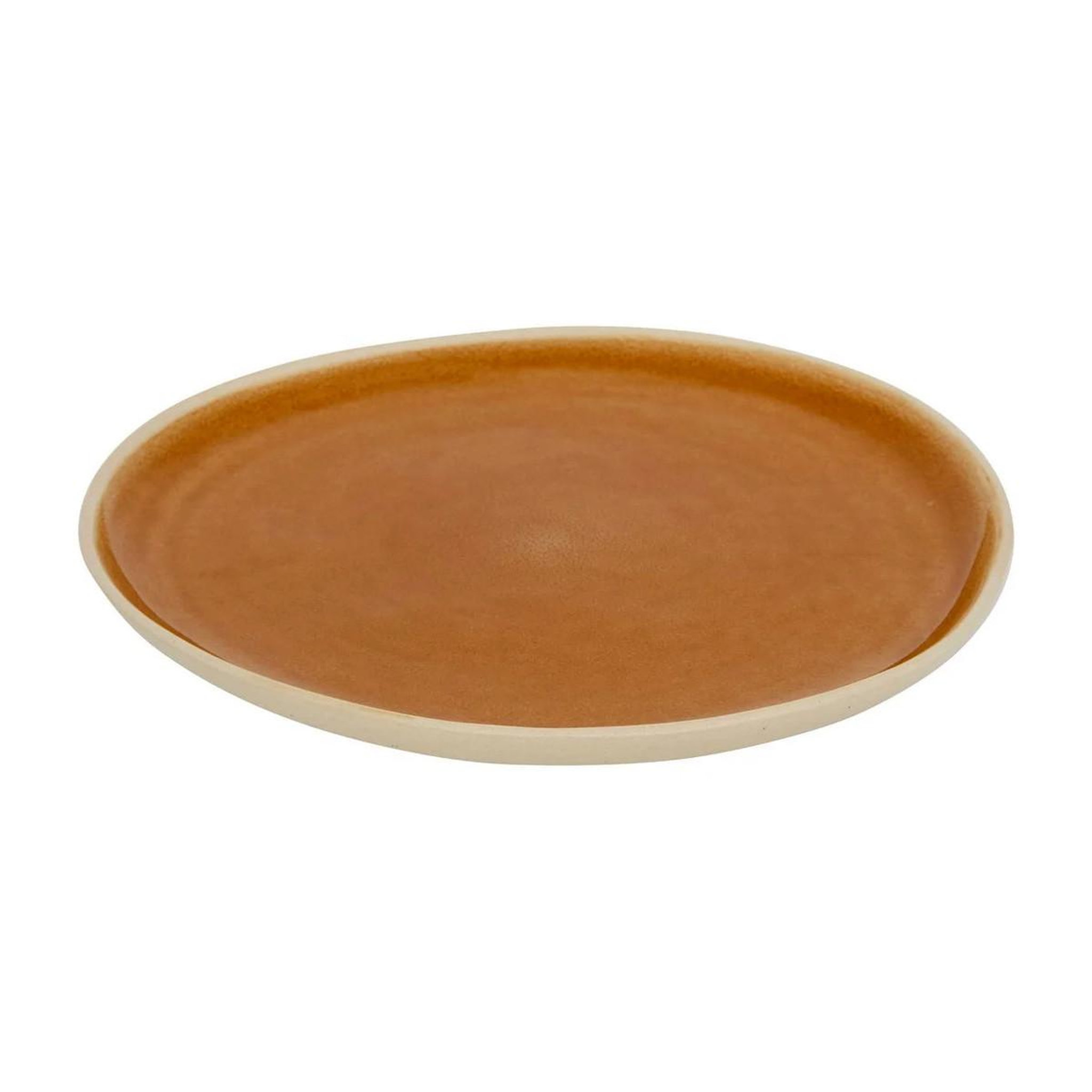 Voir la diapositive 2 : SECRET DE GOURMET Lot de 6 assiettes plates en faïence  wonja  27cm ocre