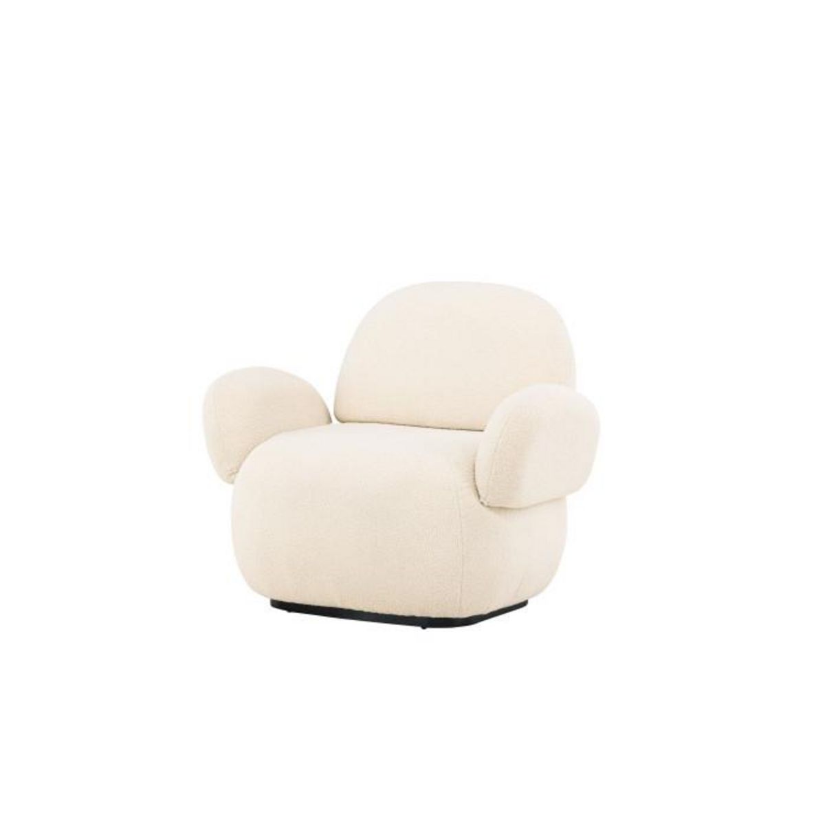 Paris Prix Fauteuil Design Chenille  Sevilla  105cm Beige