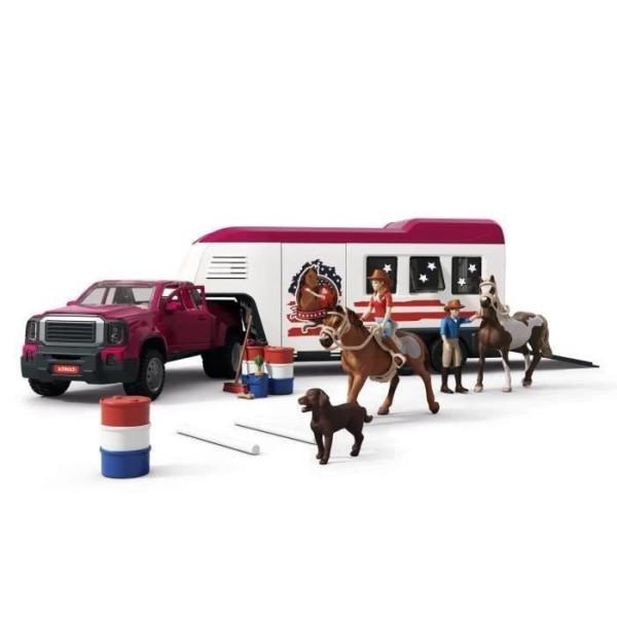 Voir la diapositive 2 : Schleich Coffret Pick-up et sa grande remorque équestre, Schleich 42705 Gamme Horse Club