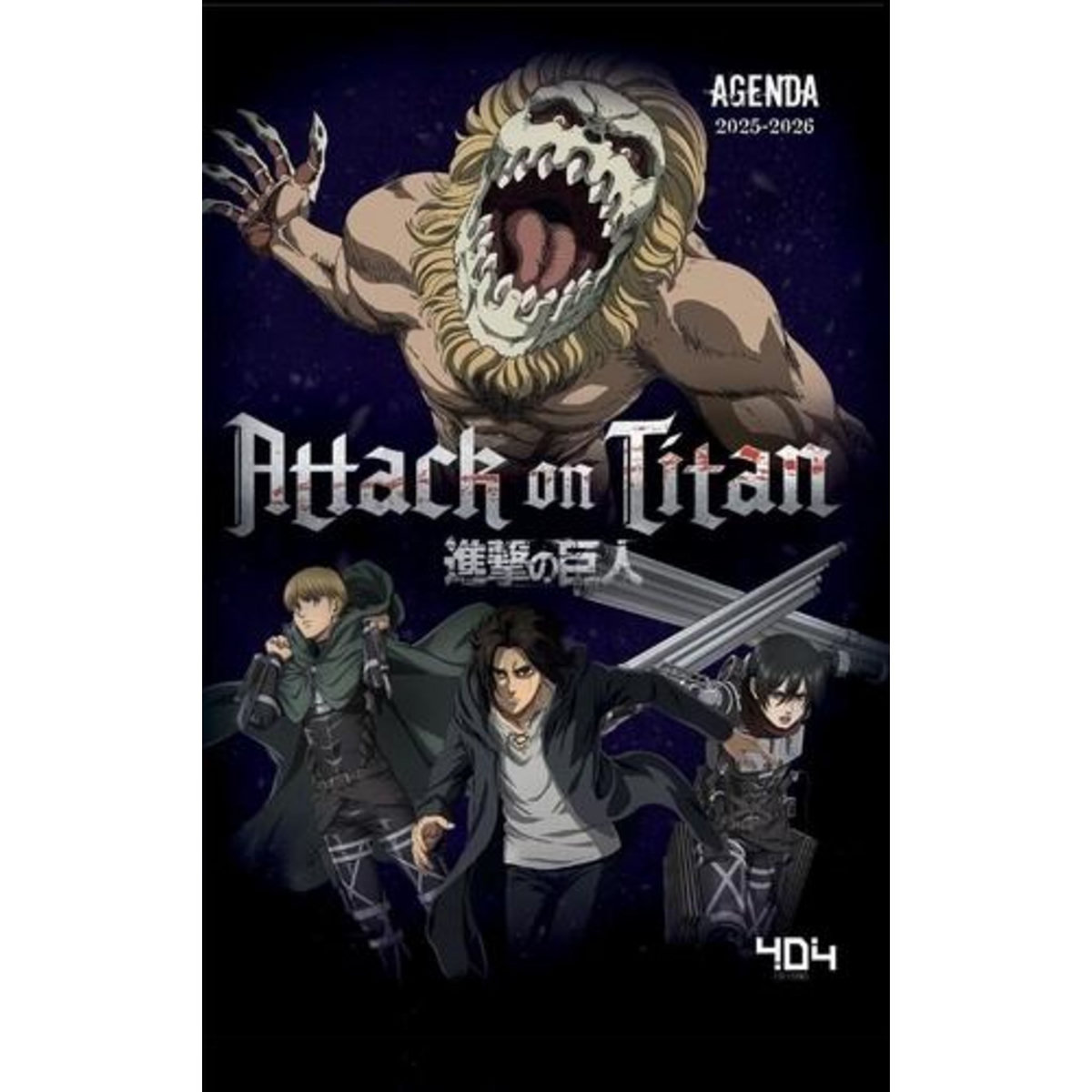 ATTACK ON TITAN. AGENDA, EDITION 2025-2026, Isayama Hajime