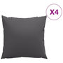 Voir la diapositive 2 : VIDAXL Coussins de canape lot de 4 anthracite 60x60 cm tissu