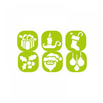 Graine créative Lot de 6 pochoirs de noel souples